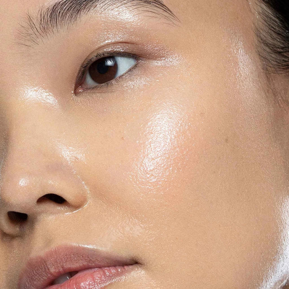 Close-up of a person's face with a focus on the skin texture.